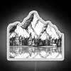 Mountain Landscape Art Featuring Scenic Scene at Sunset in Reflections
