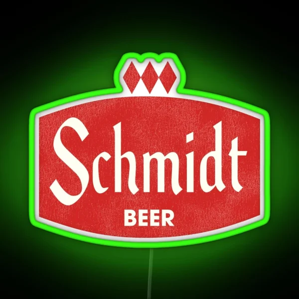 Schmidt Beer Retro Defunct Brewing RGB Neon Sign