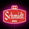 Vintage Schmidt Brewery Retro Sign Reproduction in Color Changing RGB LED