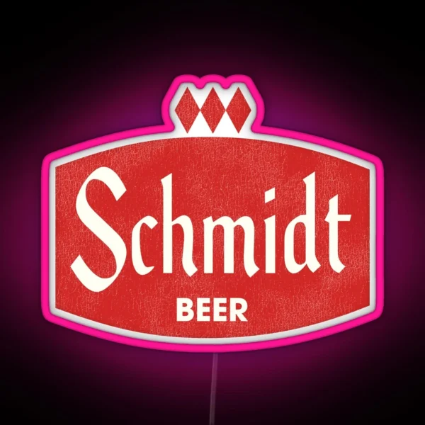 Schmidt Beer Retro Defunct Brewing RGB Neon Sign