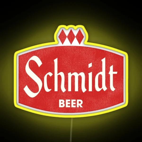 Schmidt Beer Retro Defunct Brewing RGB Neon Sign
