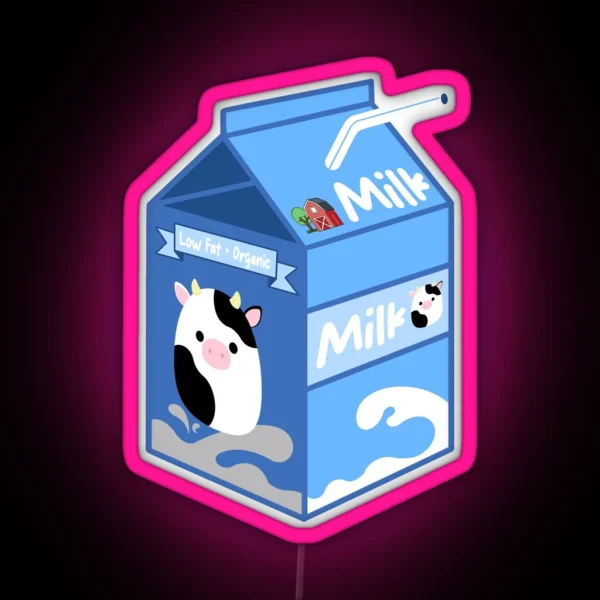 School Lunch Milk Carton RGB Neon Sign