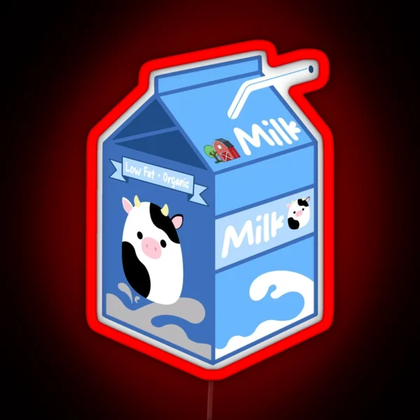 School Lunch Milk Carton RGB Neon Sign