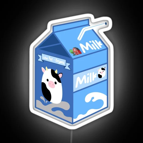 School Lunch Milk Carton RGB Neon Sign