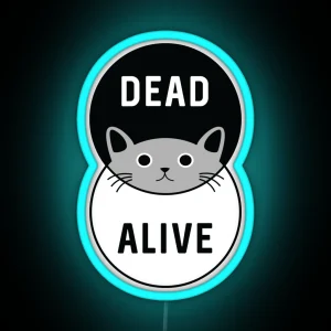 Schrodinger S Cat Dead Or Alive RGB Neon Sign