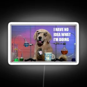 Science Doggo RGB Neon Sign