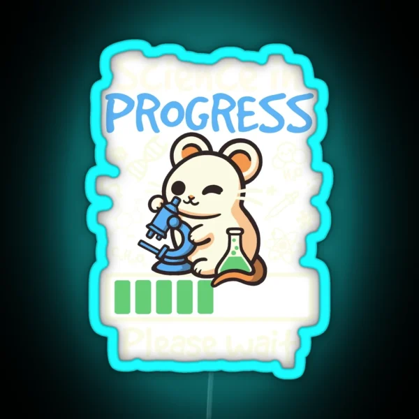 Science In Progress Scientist Mouse RGB Neon Sign