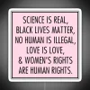 Inclusive message of unity and acceptance with colorful, vibrant glow