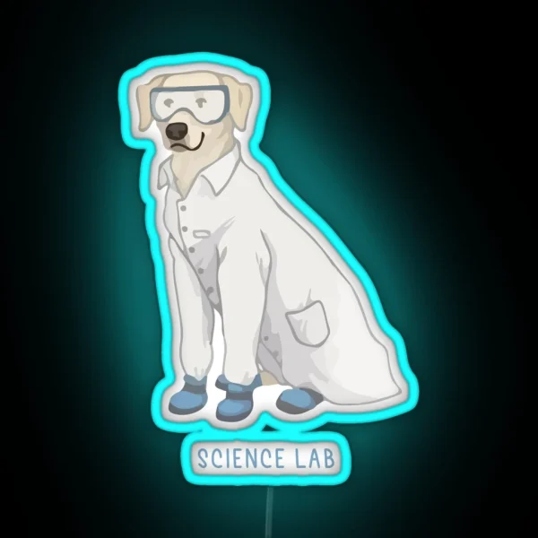 Science Lab Lab Dog Science Dog RGB Neon Sign