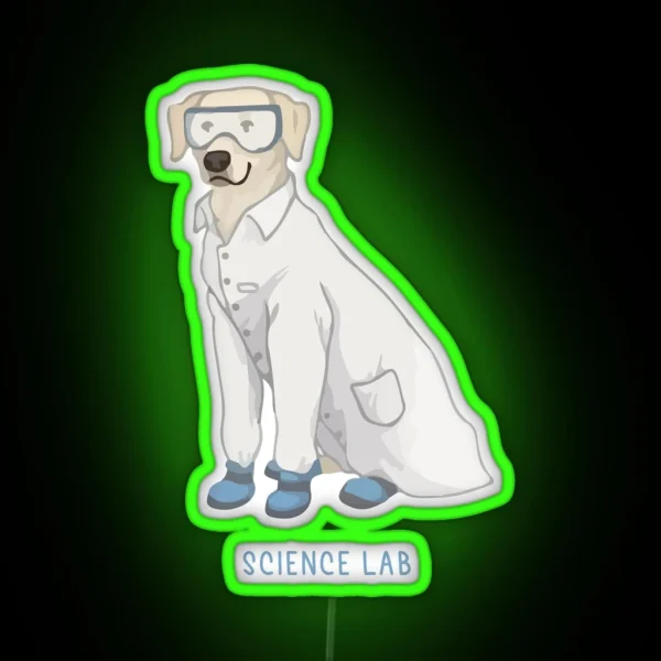 Science Lab Lab Dog Science Dog RGB Neon Sign