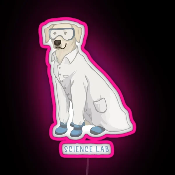 Science Lab Lab Dog Science Dog RGB Neon Sign