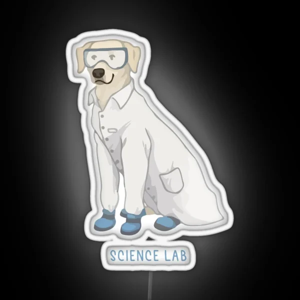Science Lab Lab Dog Science Dog RGB Neon Sign