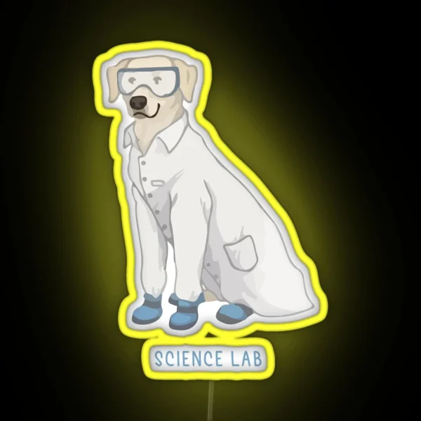 Science Lab Lab Dog Science Dog RGB Neon Sign