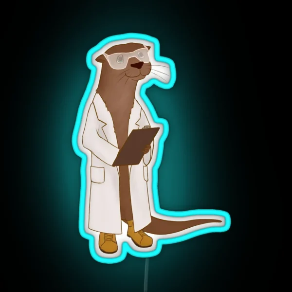 Science Otter RGB Neon Sign
