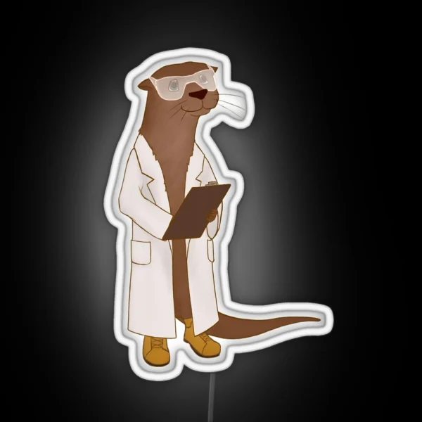 Science Otter RGB Neon Sign