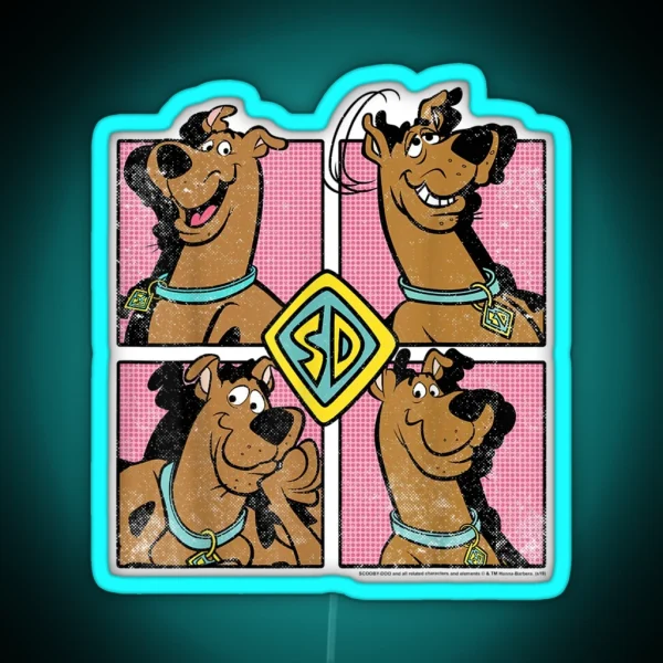 Scoobydoo Expressions Box Up RGB Neon Sign