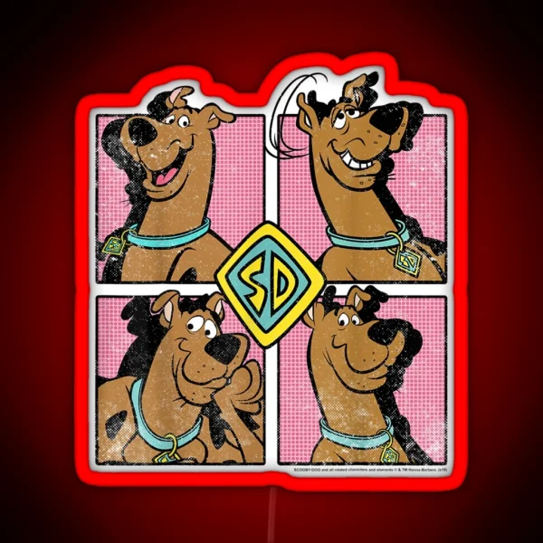 Scoobydoo Expressions Box Up RGB Neon Sign