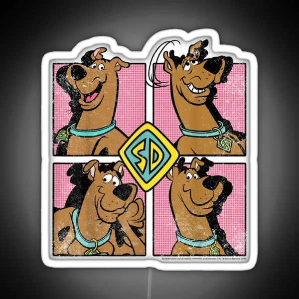 Scoobydoo Expressions Box Up RGB Neon Sign
