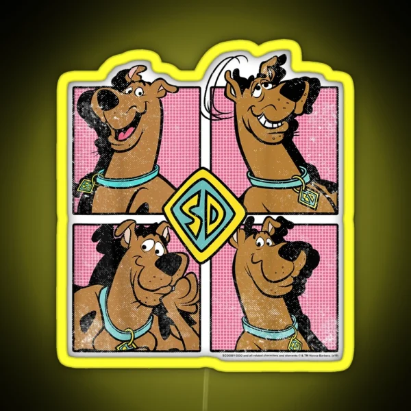 Scoobydoo Expressions Box Up RGB Neon Sign