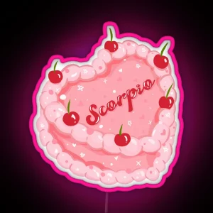 Scorpio Cake RGB Neon Sign