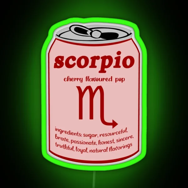 Scorpio Zodiac Sign Trendy VSCO Led RGB Neon Sign