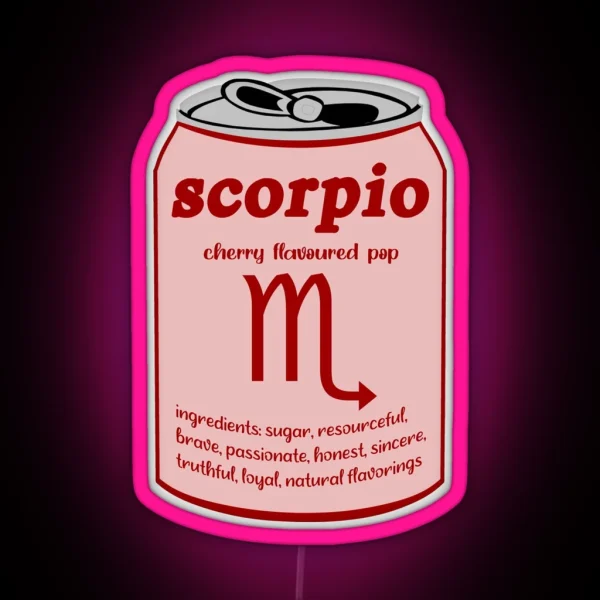 Scorpio Zodiac Sign Trendy VSCO Led RGB Neon Sign