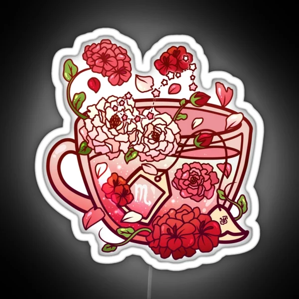 Scorpio Zodiac Teacup RGB Neon Sign