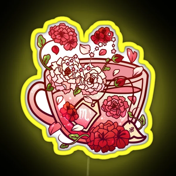 Scorpio Zodiac Teacup RGB Neon Sign