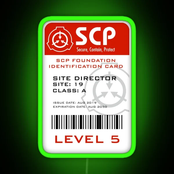 SCP Foundation Site Director Badge RGB Neon Sign