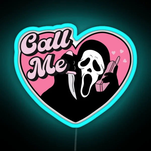 Scream Ghost Horror Movie Gothic Spooky Halloween RGB Neon Sign
