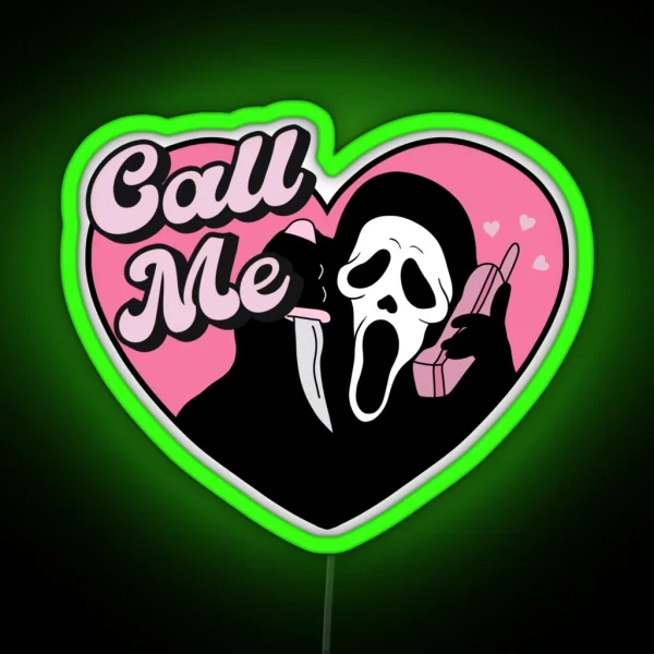Scream Ghost Horror Movie Gothic Spooky Halloween RGB Neon Sign