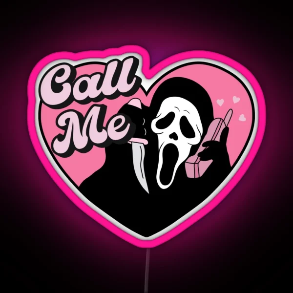 Scream Ghost Horror Movie Gothic Spooky Halloween RGB Neon Sign