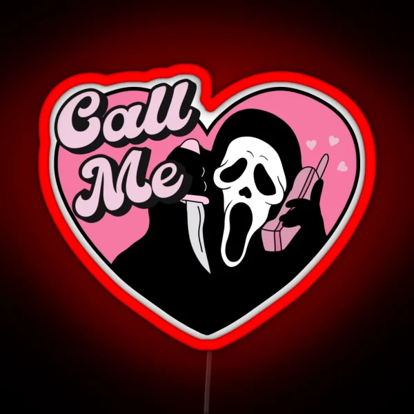 Scream Ghost Horror Movie Gothic Spooky Halloween RGB Neon Sign