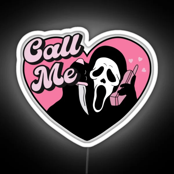 Scream Ghost Horror Movie Gothic Spooky Halloween RGB Neon Sign