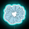Vibrant Blue Neon Scrunchie led in Rich RGB Colorful Glowing