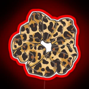 Scrunchie Leopard Print RGB Neon Sign