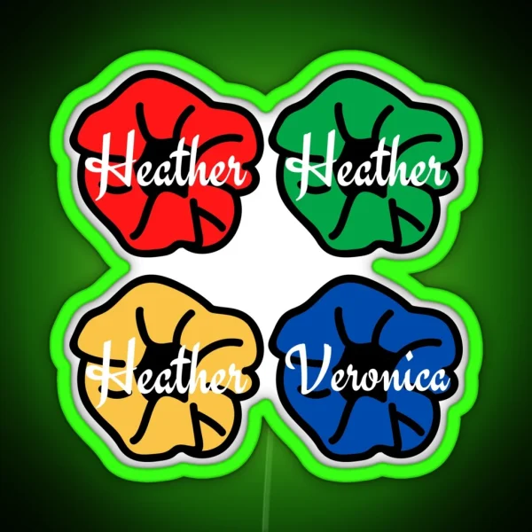 Scrunchies Heathers RGB Neon Sign