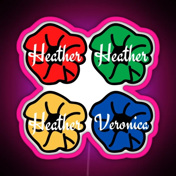 Scrunchies Heathers RGB Neon Sign