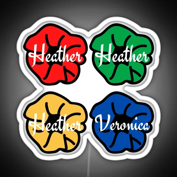 Scrunchies Heathers RGB Neon Sign