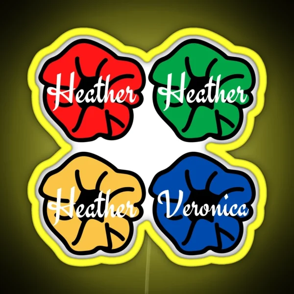 Scrunchies Heathers RGB Neon Sign