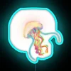 Vibrant Sea Jelly Neon Sign with RGB Color Changing Effect