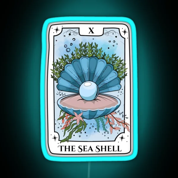Sea Shell Tarot Card RGB Neon Sign