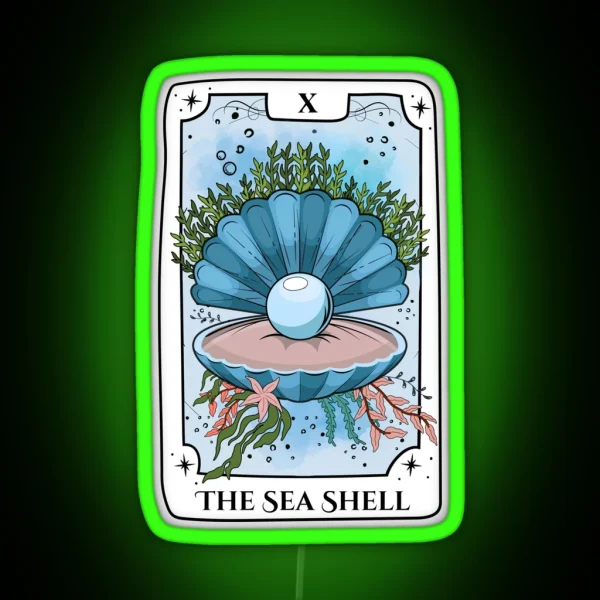 Sea Shell Tarot Card RGB Neon Sign