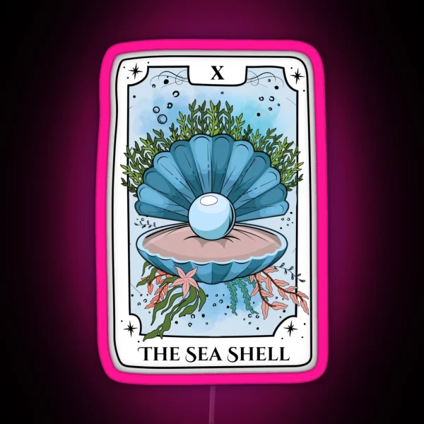 Sea Shell Tarot Card RGB Neon Sign