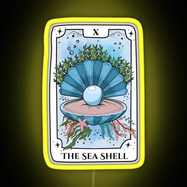 Sea Shell Tarot Card RGB Neon Sign