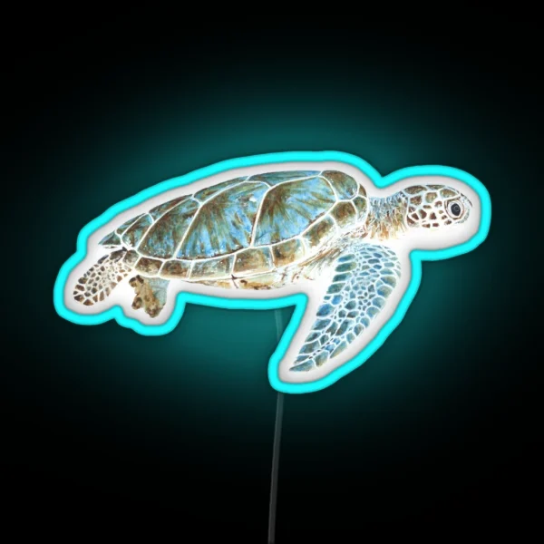 Sea Turtle Underwater RGB Neon Sign