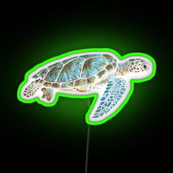 Sea Turtle Underwater RGB Neon Sign