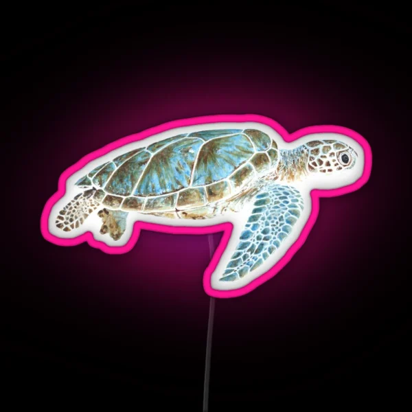 Sea Turtle Underwater RGB Neon Sign
