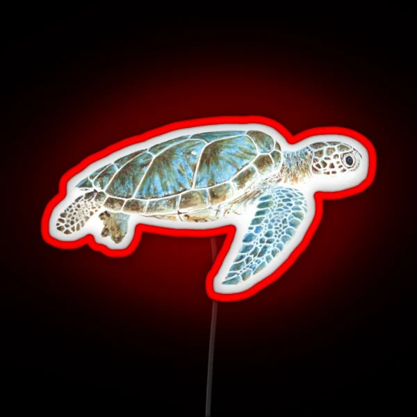 Sea Turtle Underwater RGB Neon Sign