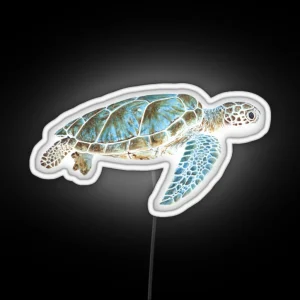 Sea Turtle Underwater RGB Neon Sign